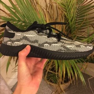 Black and white marble sneakers